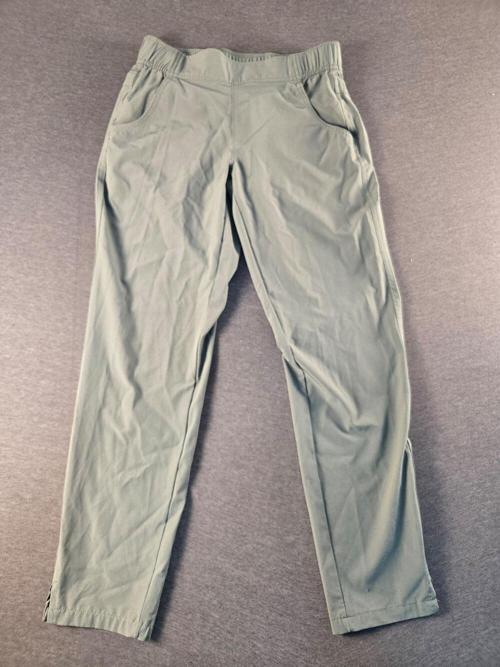 Eddie Bauer Traveler Pants Womens XS Green Pull On Stretch Chino Lightweight